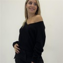 maglia con scollo a v e spacchi laterali monaco